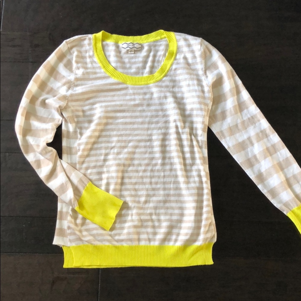 Cream and Yellow Striped sweater